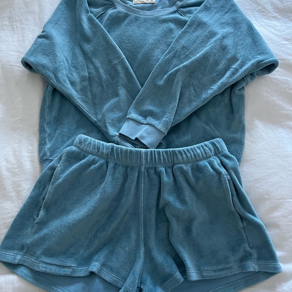 Suzie Kondi Cozy Blue French Terry Lounge Set